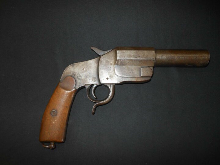 WW1 German Heer Fliegertruppe - MODEL 1894 HEBEL SIGNAL FLARE PISTOL - SHORT BARRELED! - Image 9