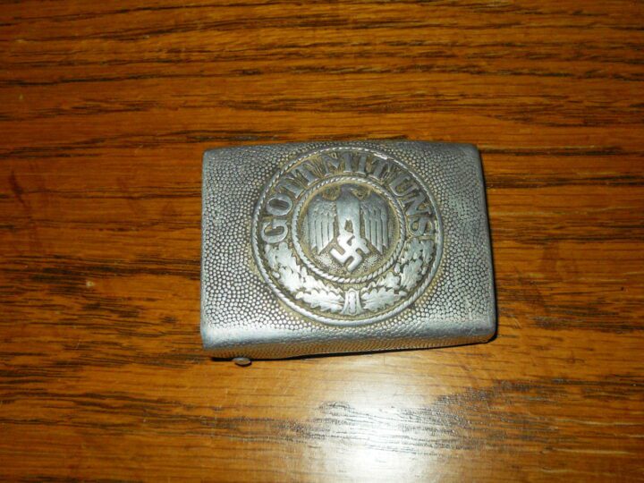 WW2 German Wehrmacht Heer EM / NCO Aluminum Belt Buckle #4 – VERY NICE!