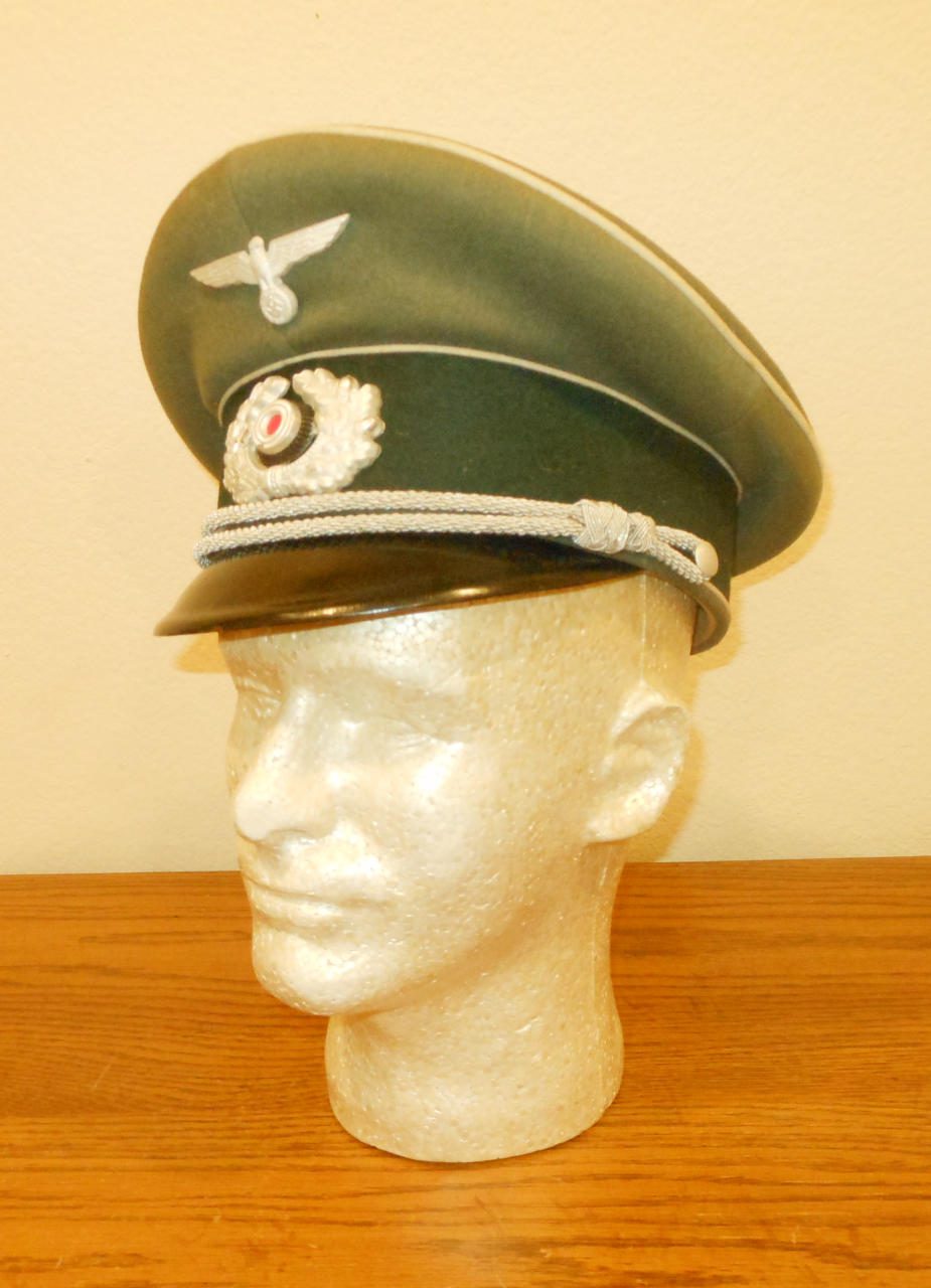 WW2 German Wehrmacht Heer Offizier Schirmmütze- INFANTRY OFFICER VISOR CAP  – VET BRING-BACK – 100% ORIGINAL