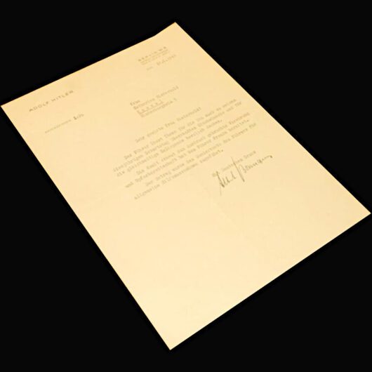 WW2 German NSKK Signature - GRUPPENFUHRER ALBERT BORMANN - ADJUTANT TO ADOLF HITLER - RARE!