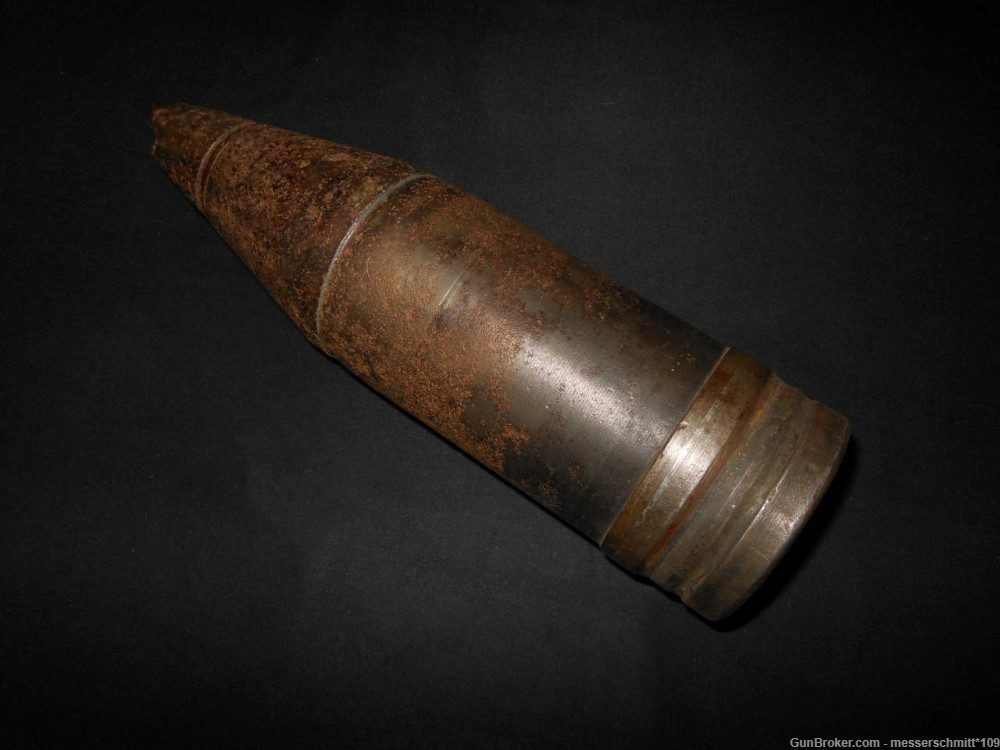 WW2 German Wehrmacht – 7.5cm KwK40 COMPLETE AP ROUND & SHELL CASING ...