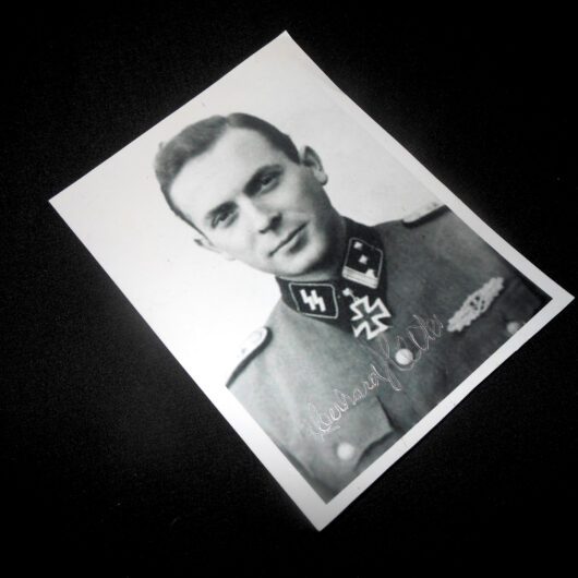 WW2 German Waffen SS - STURMBANNFUHRER EBERHARD HEDER - 5. SS WIKING - SIGNED PHOTO - NICE!
