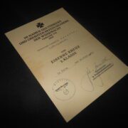 WW2 German Wehrmacht 45th Infantry Division - IRON CROSS 2nd CLASS AWARD DOCUMENT - SIGNED BY HANZ VON FALKENSTEIN - RARE!