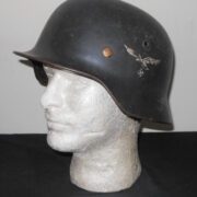 WW2 German Luftwaffe M40 SD Stahlhelm - M40 SINGLE DECAL HELMET WITH PARTIAL LINER - NICE!