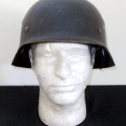 WW2 German Luftwaffe M40 SD Stahlhelm - M40 SINGLE DECAL HELMET WITH PARTIAL LINER - NICE! - Image 3