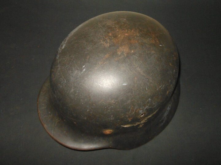 WW2 German Luftwaffe M40 SD Stahlhelm - M40 SINGLE DECAL HELMET WITH PARTIAL LINER - NICE! - Image 4