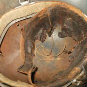 WW2 German Luftwaffe M40 SD Stahlhelm - M40 SINGLE DECAL HELMET WITH PARTIAL LINER - NICE! - Image 9