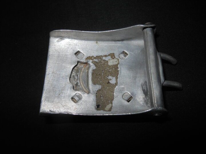 WW2 German Wehrmacht Heer Koppelschloss - EM / NCO 2-PIECE ALUMINUM BELT BUCKLE - NICE! - Image 4