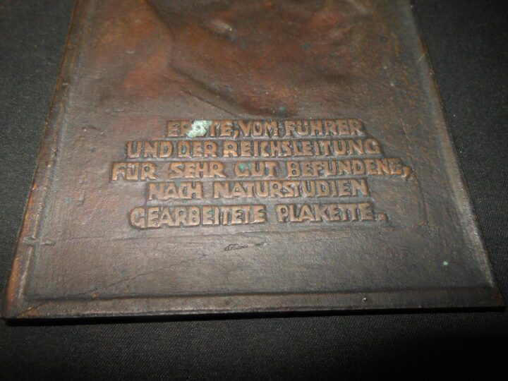 WW2 German NSDAP - ADOLF HITLER PROFILE AWARD PLAQUE w/ PRESENTATION CASE - SUPERB! - Image 11