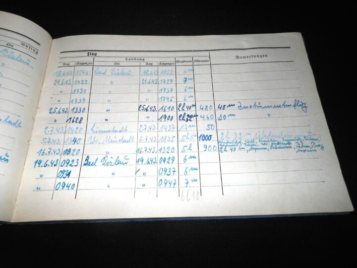 WW II German LW Flugbuch - FLIGHT LOG BOOK - Ju86 Do17 Ju52 Ju88 - KG76 - NICE! - Image 25