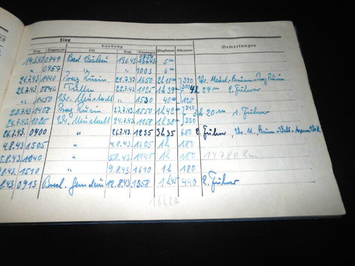 WW II German LW Flugbuch - FLIGHT LOG BOOK - Ju86 Do17 Ju52 Ju88 - KG76 - NICE! - Image 26