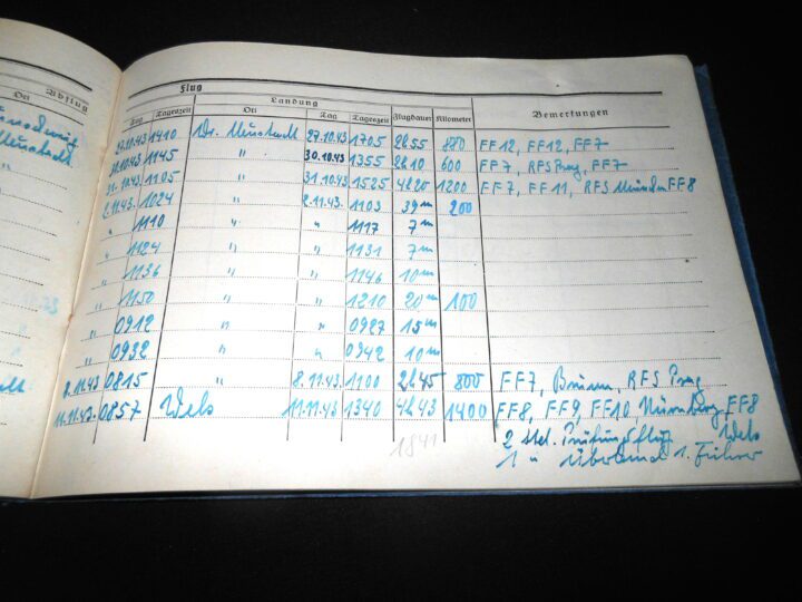 WW II German LW Flugbuch - FLIGHT LOG BOOK - Ju86 Do17 Ju52 Ju88 - KG76 - NICE! - Image 27