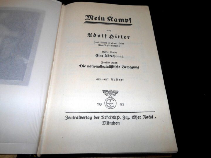 WW2 German NSDAP - " MEIN KAMPF " - ADOLF HITLER - WAR EDITION - 1941 - VERY NICE! - Image 4