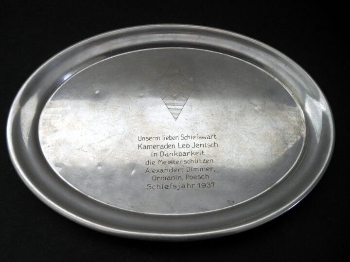 WW2 German Hitler Jugend - HITLER YOUTH COMMEMORATIVE SERVING TRAY / PLATTER - NAMED -  VERY NICE! - Image 2