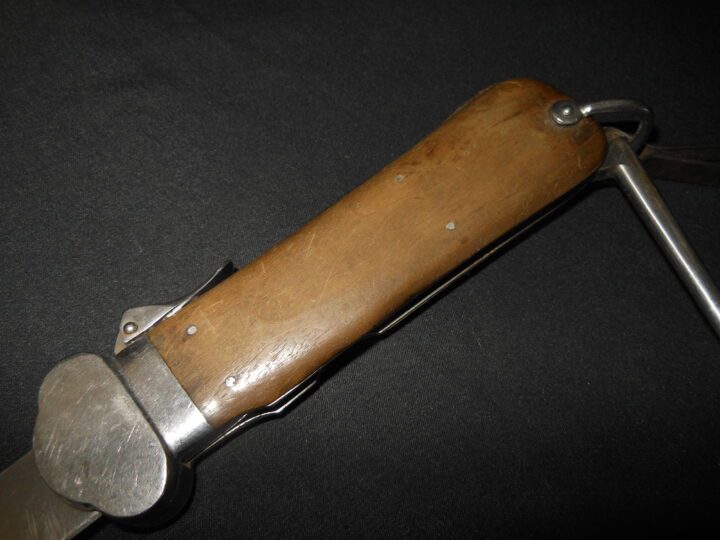 WW2 German Luftwaffe Pilot / Fallschirmjager Fliegerkappmesser - SURVIVAL GRAVITY KNIFE - 1ST MODEL - NICE! - Image 3