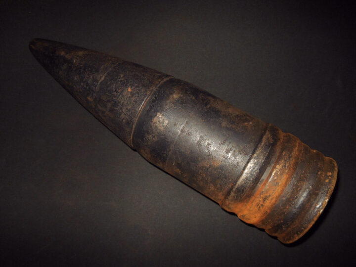 WW2 German Kriegsmarine 10.5cm SK C/32 - NAVAL CANNON ARMOR PIERCING ROUND - SHIPS & U-BOATS - VERY RARE! - Image 2