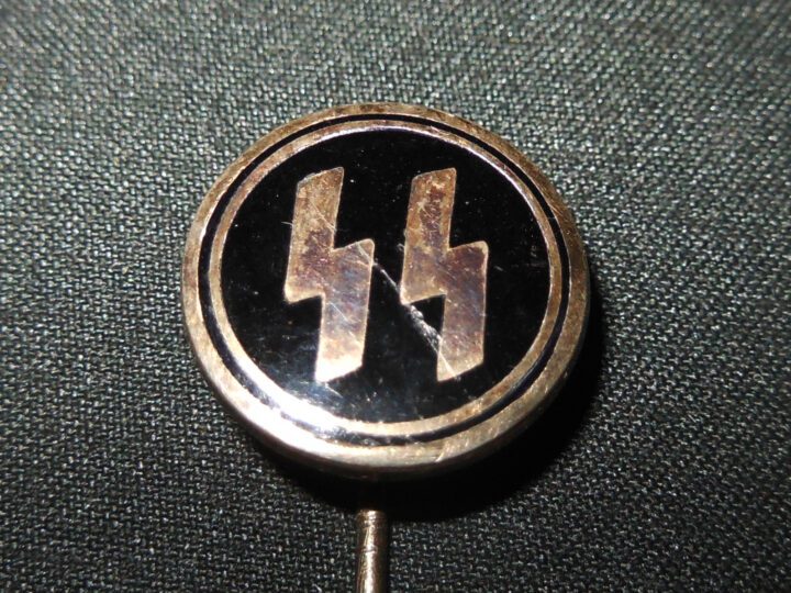 WW2 German SS Zivilabzeichen Mitgliedsabzeichen - SS CIVIL MEMBERSHIP PIN - .900 STERLING SILVER - GAHR - RARE! - Image 3