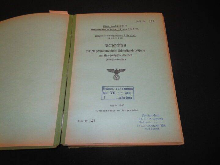 WW2 German Kriegsmarine Allgemeine Baubestimmungen - SHIP BUILDING REGULATIONS! - Image 6