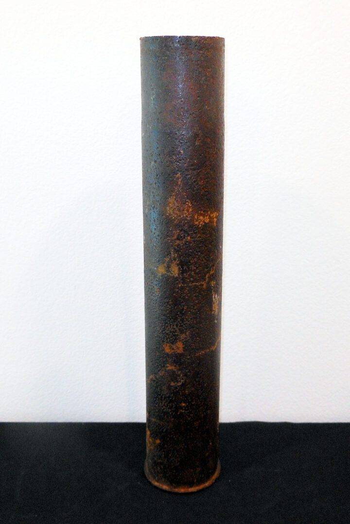 WW2 German Wehrmacht - 8.8cm KwK36 STEEL SHELL CASING - KURLAND - Panzer VI "TIGER" FlaK18 - NICE!