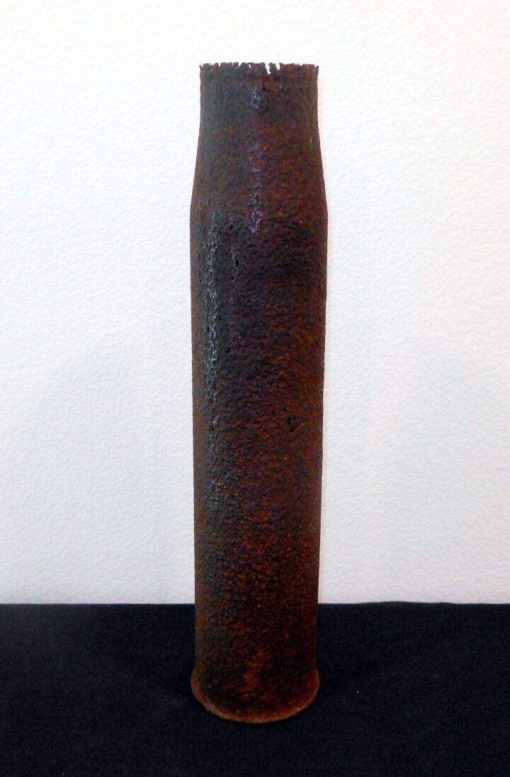 WW2 German Luftwaffe Wehrmacht - 7.5cm STEEL SHELL CASING - KURLAND - PaK39 KwK40 - NICE!