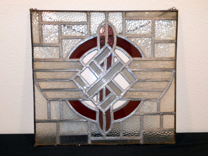 WW2 German Deutscher Luftsportverband - AIR SPORT ASSOCIATION LOGO FOLK ART - PAINTED/STAINED GLASS WALL HANGING - SUPERB!