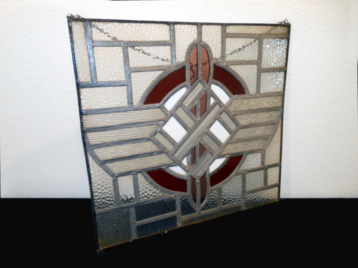 WW2 German Deutscher Luftsportverband - AIR SPORT ASSOCIATION LOGO FOLK ART - PAINTED/STAINED GLASS WALL HANGING - SUPERB! - Image 2