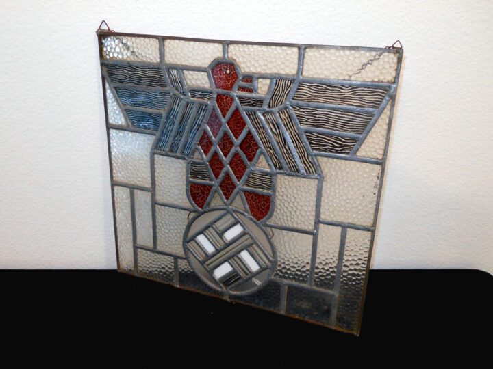 WW2 German Wehrmacht Reichsadler - NATIONAL EAGLE LOGO FOLK ART - PAINTED/STAINED GLASS WALL HANGING - SUPERB! - Image 3