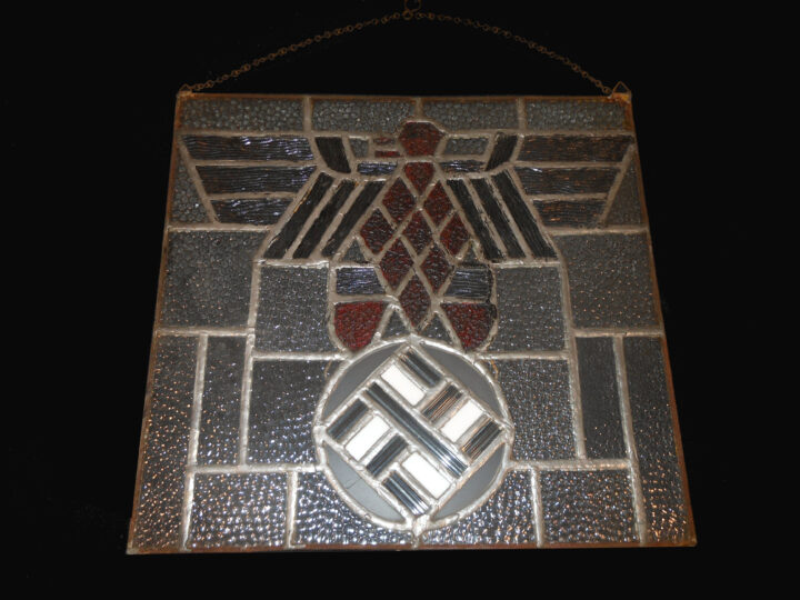 WW2 German Wehrmacht Reichsadler - NATIONAL EAGLE LOGO FOLK ART - PAINTED/STAINED GLASS WALL HANGING - SUPERB! - Image 8