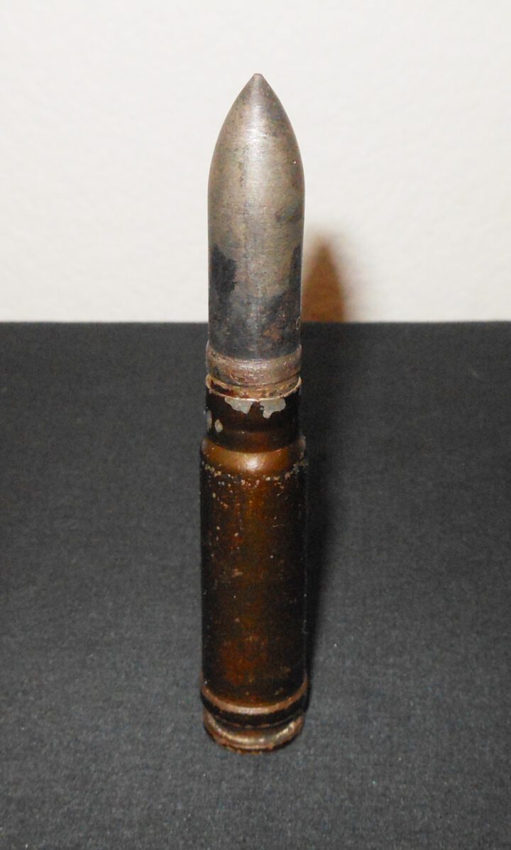 WW2 German Wehrmacht / Luftwaffe 13mm MG131 - COMPLETE AP ROUND & STEEL CASING - RARE!