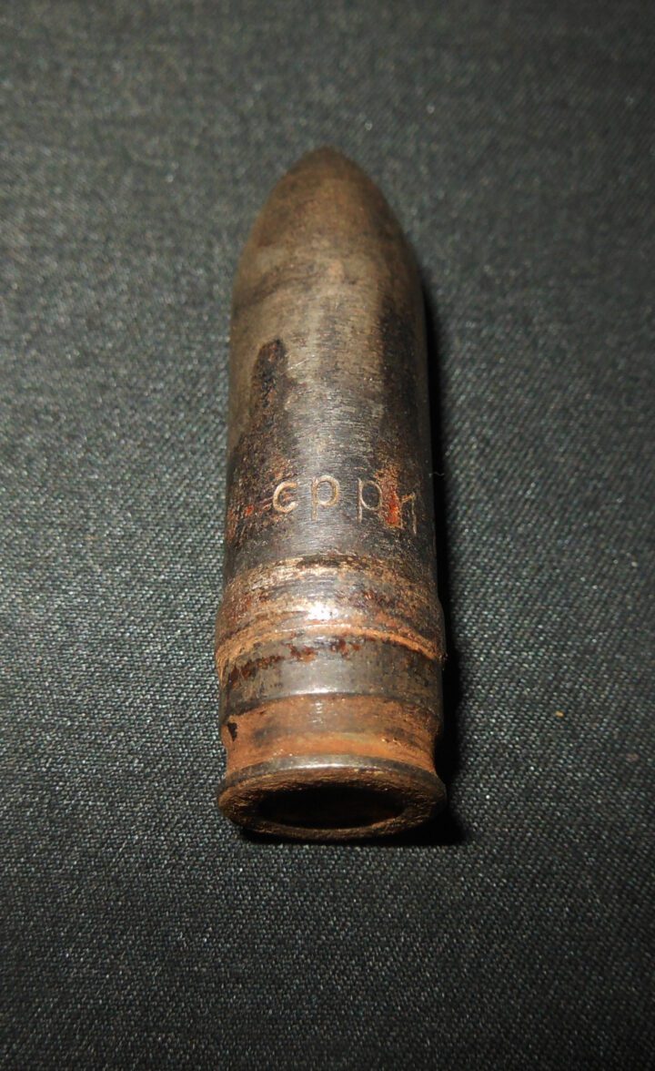 WW2 German Wehrmacht / Luftwaffe 13mm MG131 - COMPLETE AP ROUND & STEEL CASING - RARE! - Image 4