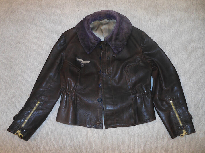 WW2 German Luftwaffe Fliegerjacke - ELEC. HEATED LEATHER FLIGHT JACKET - RARE!