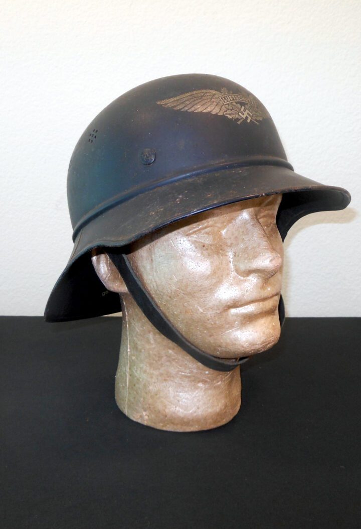 WW2 German RLB Luftschutz M38 Stahlhelm - M38 "GLADIATOR" STYLE HELMET WITH LINER - VERY NICE!