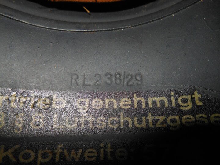 WW2 German RLB Luftschutz M38 Stahlhelm - M38 "GLADIATOR" STYLE HELMET WITH LINER - VERY NICE! - Image 12