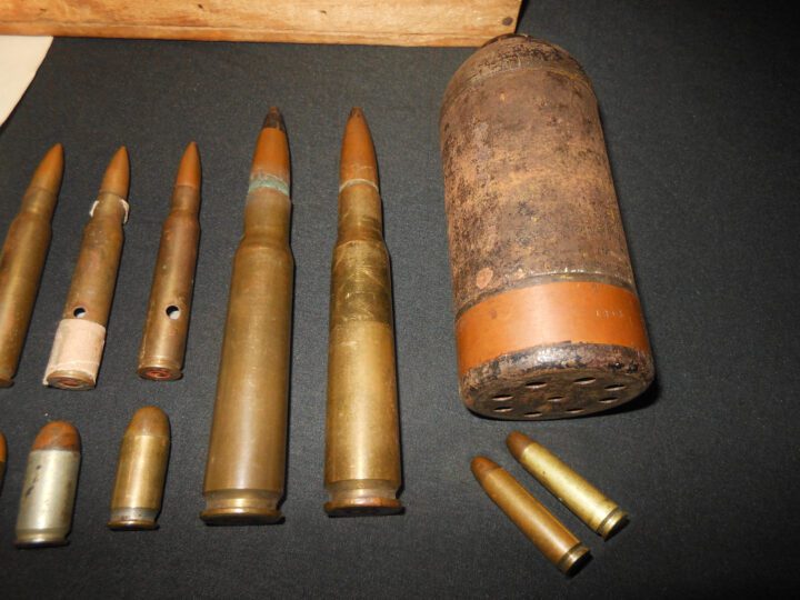 WW2 US Army Veteran Bring Backs - JAPANESE MORTAR AND US AMMUNITION - 802nd CHEMICAL COMPANY - GUAM - NICE! - Image 5