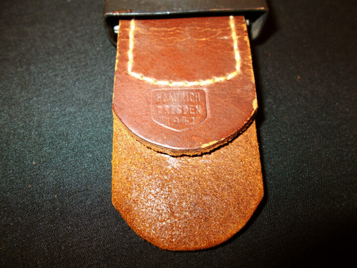 WW2 German Luftwaffe Koppelschloss - EM / NCO STEEL BELT BUCKLE & LEATHER TAB - MINT - UNISSUED! - AMAZING! - Image 6