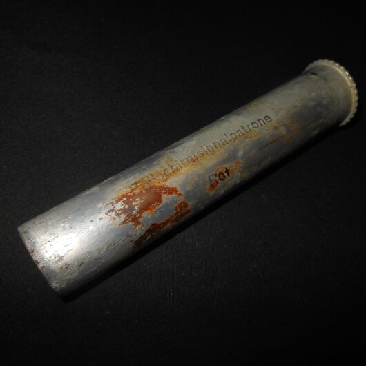 WW2 German Wehrmacht Fallschirmpatrone - RED SIGNAL FLARE CARTRIDGE - PARACHUTE - UNFIRED - NICE!