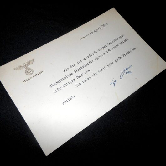 WW2 German Wehrmacht NSDAP - ADOLF HITLER - BIRTHDAY THANK-YOU CARD - NICE!