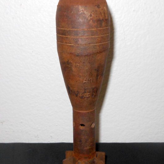 WW2 German Wehrmacht W.Gr.36 - 5.0 CM MORTAR ROUND w/ BAKELITE FUSE - Le.Gr.W.36 BARN FIND – VERY NICE!