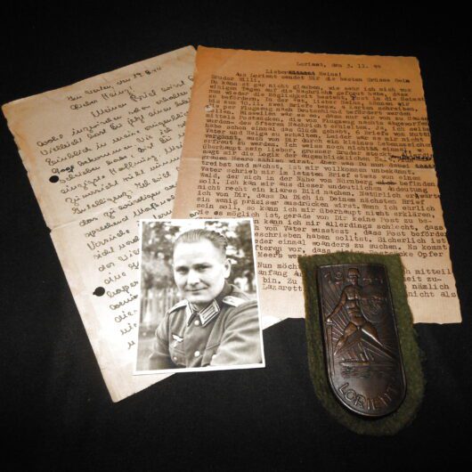 WW2 German Wehrmacht Feldpost Briefgruppe – FIELD POST LETTER GROUP – Lorient 1944