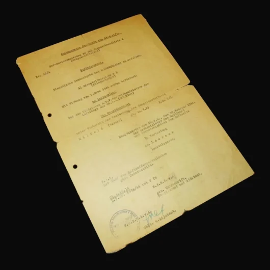 WW2 German Luftwaffe - PROMOTION DOCUMENT - NJG101 - SIGNED BY HANS GRAF - NICE!