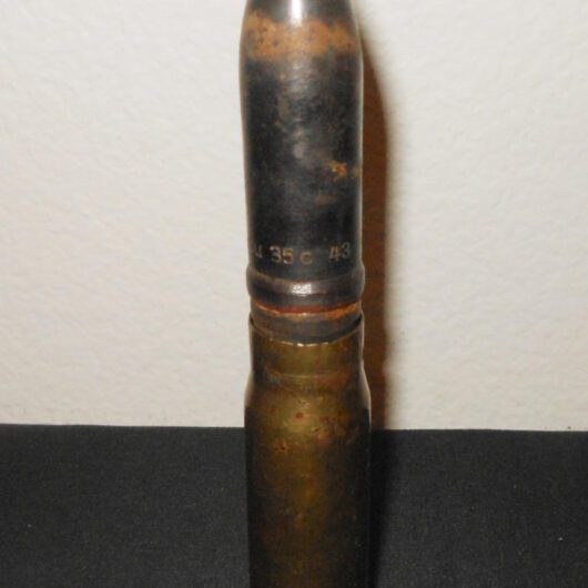 WW2 German Wehrmacht 20mm MG151 / 20 - COMPLETE ARMOR PIERCING INCENDIARY ROUND #1 - NICE!