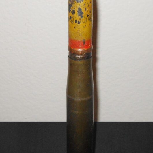 WW2 German Wehrmacht 20mm 20x138 FlaK 30/38 - COMPLETE HE ROUND & SHELL - 1945 - VERY NICE!