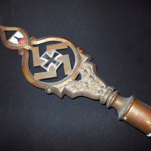 WW2 German NS-Reichskriegerbund Kyffhäuser Fahnenstangenspitze - VETERANS FLAG POLE TOPPER - DRKB / NS-RKB - SUPERB!
