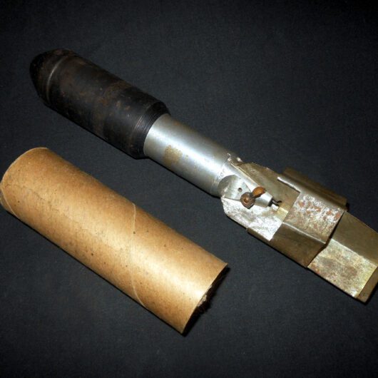 WW2 Imperial Japanese Army - Type 2 Shūdan Bakudan - CLUSTER BOMB BOMBLET & TRANSPORT TUBE - NICE!