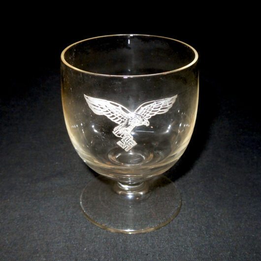 WW2 German Luftwaffe Schnapsglas - FOOTED SCHNAPPS GLASS - SMALL - NICE!