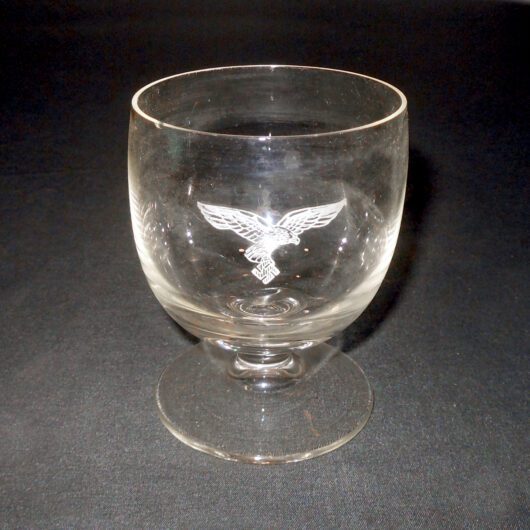 WW2 German Luftwaffe Schnapsglas - FOOTED SCHNAPPS GLASS - SMALL - NICE!