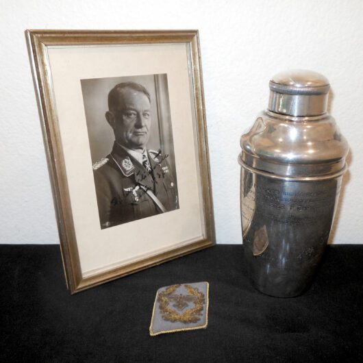 WW2 German Luftwaffe - NSFK SILVER PRESENTATION COCKTAIL SHAKER - GEN. FRIEDRICH CHRISTIANSEN - RARE!