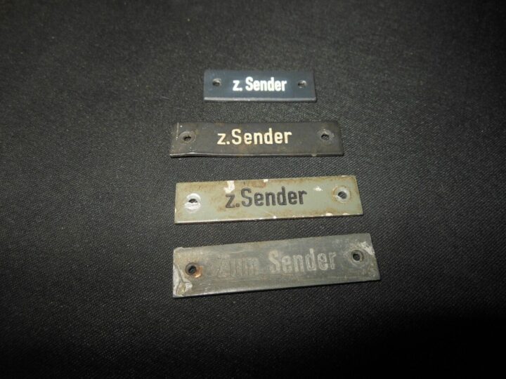 WW II German LW WH KM FuG Funkgerat - RADIO DATA PLATE SET #23 - TORN KWE PANZER - Image 3