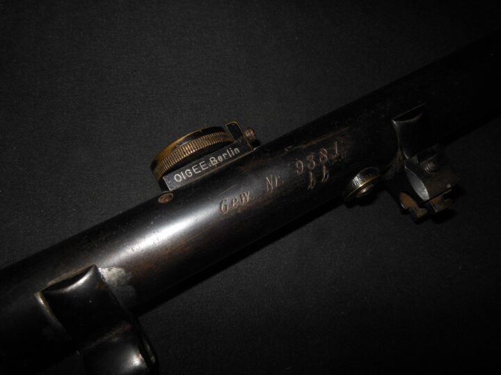 WW1 German Army - OIGEE LUXOR 3x SNIPER SCOPE & MOUNTS - TEXTBOOK - VERY RARE! - Image 4
