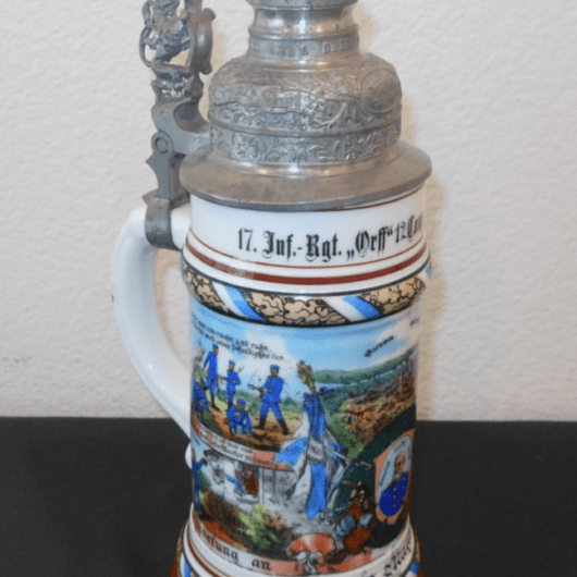WW1 Imperial Prussian Army - REGIMENTAL STEIN - 17 INF RGT 12 COMP GERMERSHEIM